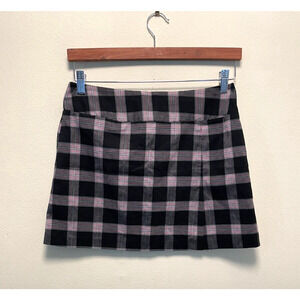 Vintage A.Byer Juniors Mini Skirt Size 9 Black Red Plaid Academia Grunge 90s Y2K